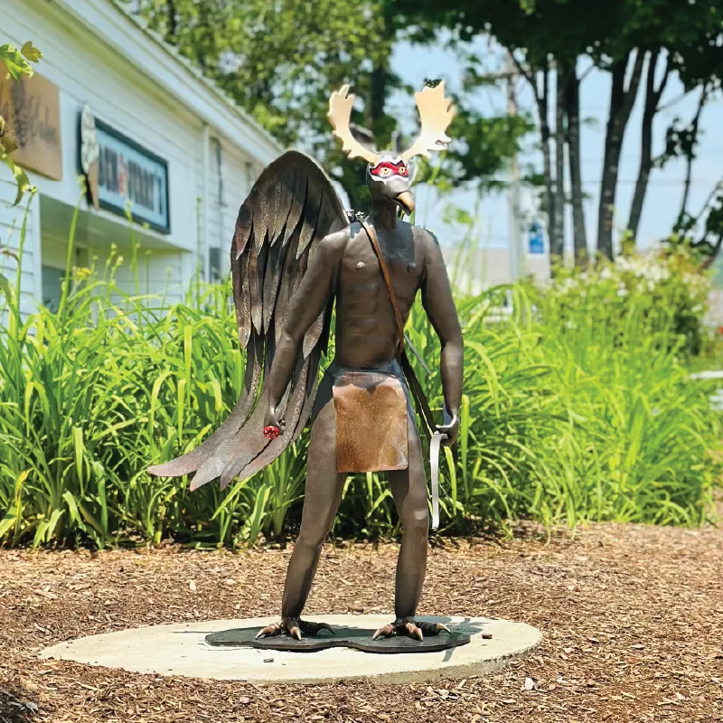 A photo of the sculpture "Pamola" by Tom Sleeper