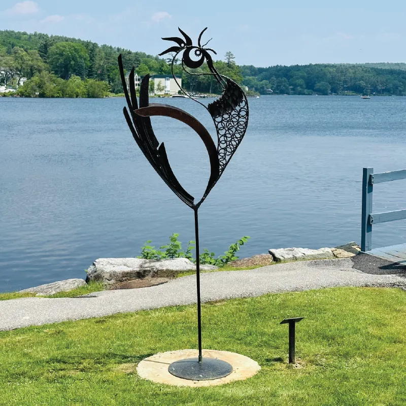 A photo of the sculpture "Rhode Island Red" by Gints Grinbergs