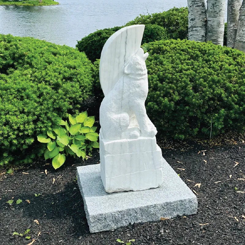 A photo of the sculpture "Wolf" by David Adilman