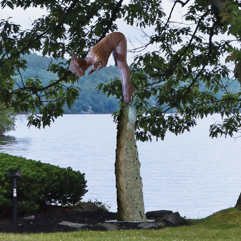 A photo of the sculpture "Diver" by Janice Corkin Rudolph